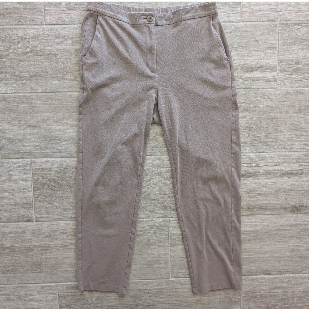 Eileen Fisher Tan Suit Pants in Organic Cotton